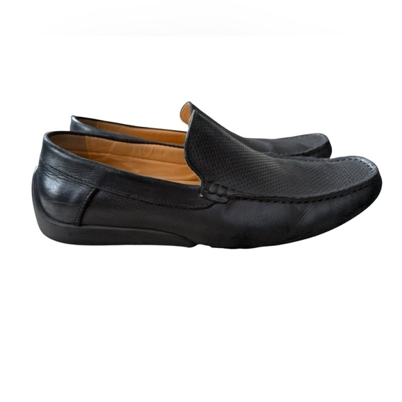 Kenneth Cole Men’s Black Leather Perforated Loafers Size 9M - Picture 3 of 6